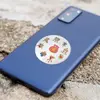 Abtibild sticker Feng Shui 3D cu cele 8 simboluri tibetane si sacul abundentei - 4,5cm, imagine 2