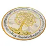 Abtibild sticker Feng Shui 3D cu copacul prosperitatii, monede chinezesti, pepite, mantre si cele 8 simboluri tibetane - 4,5cm, imagine 3
