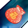 Abtibild sticker Feng Shui 3D cu simbolul FUK pe sacul abundentei - 4,5cm