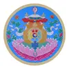 Abtibild sticker Feng Shui cu cele 8 simboluri tibetane, model 2 - 11cm