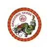 Abtibild sticker Feng Shui cu Dragonul Verde – cele 4 animale celeste - 5cm