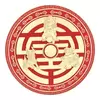 Abtibild sticker Feng Shui cu scutul celor trei gardieni celesti 2022 - 11cm