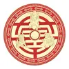 Abtibild sticker Feng Shui cu scutul celor trei gardieni celesti 2022 - 11cm