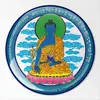 Abtibild sticker Feng Shui 3D cu Buddha medicinei albastra pe floare de lotus - 4,5cm, imagine 3