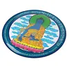 Abtibild sticker Feng Shui 3D cu Buddha medicinei albastra pe floare de lotus - 4,5cm