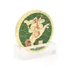 Statueta Feng Shui Mini placă Kwan Kung calare pe Cal, imagine 3