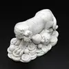Statueta Feng Shui Tigru alb cu Wu Lou, pentru sanatate - 7cm, imagine 2