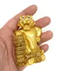 Statueta Feng Shui Tigru auriu cu Monede - 9cm, imagine 3