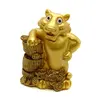 Statueta Feng Shui Tigru auriu cu Monede - 9cm