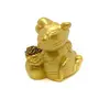 Statueta Feng Shui Tigru auriu cu Sac de bani - 5cm, imagine 4