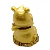 Statueta Feng Shui Tigru auriu cu Sacul prosperitatii, pusculita - 12cm, imagine 3