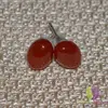 Cercei cu surub carneol oval 8x5mm