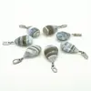 Pandantiv din opal cu benzi fatetat cu argint 925, 15mm, imagine 2