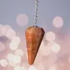 Pendul radiestezie din Piatra lunii piersica, 4cm, imagine 2