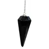 Pendul radiestezie din obsidian negru, 4cm