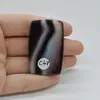 Cabochon Agat Negru Dantelat 48x30x7mm C47, imagine 2