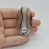 Cabochon Agat Negru Dantelat 53x28x6mm C74, imagine 2
