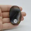 Cabochon Agat Negru Dantelat 54x34x6mm C8, imagine 2