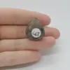 Cabochon Agat Negru Druzy 24x20x10mm C68, imagine 2