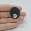 Cabochon Agat Negru Druzy 29x25x6mm C75, imagine 2