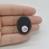 Cabochon Agat Negru Druzy 30x24x8mm C26, imagine 2