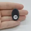 Cabochon Agat Negru Druzy 31x19x7mm C88, imagine 2