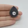 Cabochon Agat Negru Druzy 32x26x12mm C35, imagine 2