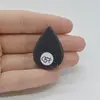 Cabochon Agat Negru Druzy 34x24x6mm C57, imagine 2