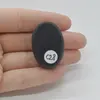 Cabochon Agat Negru Druzy 36x25x12mm C28, imagine 2