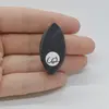 Cabochon Agat Negru Druzy 37x19x13mm C62, imagine 2