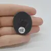 Cabochon Agat Negru Druzy 37x30x8mm C58, imagine 2