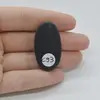 Cabochon Agat Negru Druzy 38x21x8mm C93, imagine 2