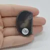 Cabochon Agat Negru Druzy 40x26x7mm C83, imagine 2