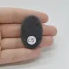 Cabochon Agat Negru Druzy 40x26x8mm C5, imagine 2