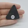 Cabochon Agat Negru Druzy 40x38x7mm C84, imagine 2