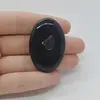 Cabochon Agat Negru Druzy 43x29x7mm C63