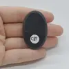 Cabochon Agat Negru Druzy 44x28x8mm C81, imagine 2