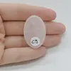 Cabochon Cuart Roz 36x24x9mm C9, imagine 2