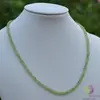 Colier peridot discuri 3mm si argint 925