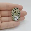 Cabochon Jasp Dalmatian 34x22x6mm C97, imagine 2