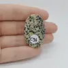 Cabochon Jasp Dalmatian 37x24x6mm C94, imagine 2