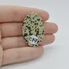 Cabochon Jasp Dalmatian 39x25x6mm C77, imagine 2