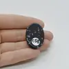 Cabochon Obsidian Fulg de nea 34x23x7mm C58, imagine 2