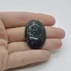 Cabochon Obsidian Fulg de nea 35x23x7mm C64