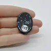 Cabochon Obsidian Fulg de nea 36x25x7mm C19, imagine 2