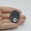 Cabochon Obsidian Fulg de nea 36x26x6mm C99, imagine 2