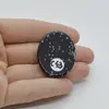 Cabochon Obsidian Fulg de nea 36x28x6mm C43, imagine 2