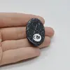 Cabochon Obsidian Fulg de nea 37x24x7mm C81, imagine 2