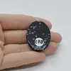 Cabochon Obsidian Fulg de nea 37x28x7mm C78, imagine 2
