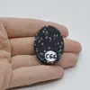 Cabochon Obsidian Fulg de nea 38x26x7mm C66, imagine 2